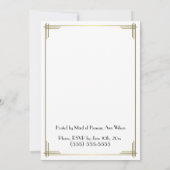 ギャツビーホワイトアールデコバチェロレッテ招待状 招待状 (裏面)