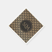 ギャツビーモノグラムのアールデコファンパターン スタンダードカクテルナプキン (角)