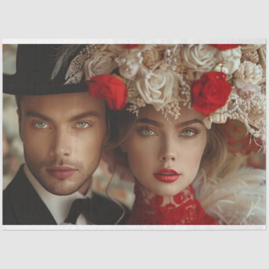 ギャツビー夫婦のデコパージュ 薄葉紙 (正面)