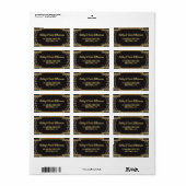 ギャツビー差出人住所ラベル結婚アールデコ1920年代 ラベル (フルシート)