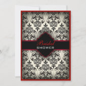 ギャツビー白黒ダマスクパリブライダルシャワー 招待状 (正面)