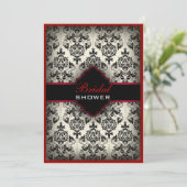 ギャツビー白黒ダマスクパリブライダルシャワー 招待状 (スタンド正面)