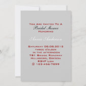 ギャツビー白黒ダマスクパリブライダルシャワー 招待状 (裏面)