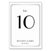 ギャツビー素晴らしアールデコシルバーのテーブル結婚番号 テーブルナンバー (裏面)