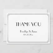 ギャツビー素晴らしアールデコシルバ結婚ーの感謝 サンキューカード (正面)