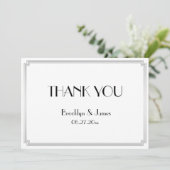 ギャツビー素晴らしアールデコシルバ結婚ーの感謝 サンキューカード (スタンド正面)