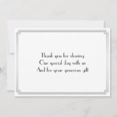 ギャツビー素晴らしアールデコシルバ結婚ーの感謝 サンキューカード (裏面)