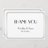 ギャツビー素晴らしアールデコシルバ結婚ーの感謝 サンキューカード (正面/裏面)