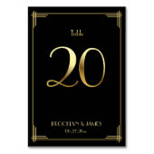 ギャツビー素晴らしアールデコテーブル番号金ゴールド20 テーブルナンバー (裏面)