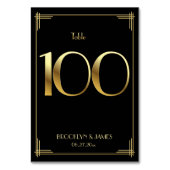 ギャツビー素晴らしアールデコテーブル番号100金ゴールドブラック テーブルナンバー (裏面)