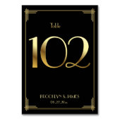 ギャツビー素晴らしアールデコテーブル番号102金ゴールドブラック テーブルナンバー (裏面)