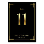 ギャツビー素晴らしアールデコテーブル番号11金ゴールドブラック テーブルナンバー (裏面)