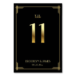 ギャツビー素晴らしアールデコテーブル番号11金ゴールドブラック テーブルナンバー