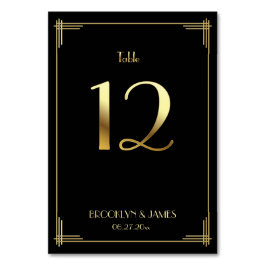 ギャツビー素晴らしアールデコテーブル番号12金ゴールドブラック テーブルナンバー