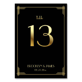 ギャツビー素晴らしアールデコテーブル番号13金ゴールドブラック テーブルナンバー