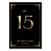 ギャツビー素晴らしアールデコテーブル番号15金ゴールドブラック テーブルナンバー (裏面)