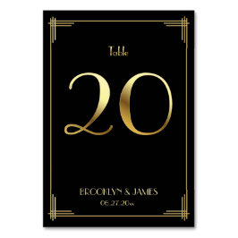 ギャツビー素晴らしアールデコテーブル番号20金ゴールドブラック テーブルナンバー