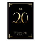 ギャツビー素晴らしアールデコテーブル番号20金ゴールド テーブルナンバー (裏面)