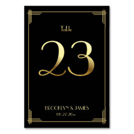ギャツビー素晴らしアールデコテーブル番号23金ゴールドブラック テーブルナンバー