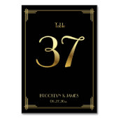 ギャツビー素晴らしアールデコテーブル番号37金ゴールドブラック テーブルナンバー (裏面)