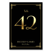 ギャツビー素晴らしアールデコテーブル番号42金ゴールドブラック テーブルナンバー (裏面)