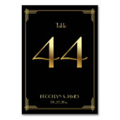 ギャツビー素晴らしアールデコテーブル番号44金ゴールドブラック テーブルナンバー (裏面)