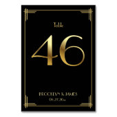 ギャツビー素晴らしアールデコテーブル番号46金ゴールドブラック テーブルナンバー (裏面)