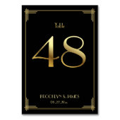 ギャツビー素晴らしアールデコテーブル番号48金ゴールドブラック テーブルナンバー (裏面)