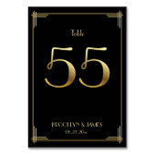 ギャツビー素晴らしアールデコテーブル番号55金ゴールドブラック テーブルナンバー (裏面)