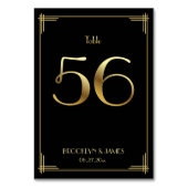 ギャツビー素晴らしアールデコテーブル番号56金ゴールドブラック テーブルナンバー (裏面)