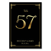 ギャツビー素晴らしアールデコテーブル番号57金ゴールドブラック テーブルナンバー (正面)