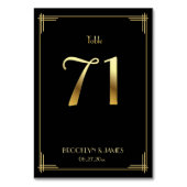 ギャツビー素晴らしアールデコテーブル番号71金ゴールドブラック テーブルナンバー (裏面)
