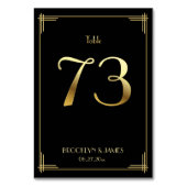 ギャツビー素晴らしアールデコテーブル番号73金ゴールドブラック テーブルナンバー (裏面)