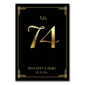 ギャツビー素晴らしアールデコテーブル番号74金ゴールドブラック テーブルナンバー (裏面)