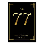 ギャツビー素晴らしアールデコテーブル番号77金ゴールドブラック テーブルナンバー (正面)