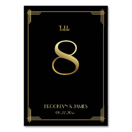ギャツビー素晴らしアールデコテーブル番号8金ゴールドブラック テーブルナンバー