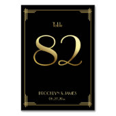 ギャツビー素晴らしアールデコテーブル番号82金ゴールドブラック テーブルナンバー (裏面)