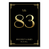 ギャツビー素晴らしアールデコテーブル番号83金ゴールドブラック テーブルナンバー (裏面)