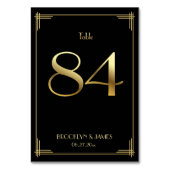 ギャツビー素晴らしアールデコテーブル番号84金ゴールドブラック テーブルナンバー (裏面)