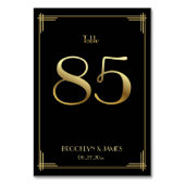 ギャツビー素晴らしアールデコテーブル番号85金ゴールドブラック テーブルナンバー (裏面)