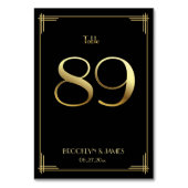 ギャツビー素晴らしアールデコテーブル番号89金ゴールドブラック テーブルナンバー (正面)