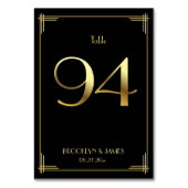 ギャツビー素晴らしアールデコテーブル番号94金ゴールドブラック テーブルナンバー (裏面)