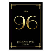 ギャツビー素晴らしアールデコテーブル番号96金ゴールドブラック テーブルナンバー (裏面)