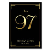 ギャツビー素晴らしアールデコテーブル番号97金ゴールドブラック テーブルナンバー (裏面)