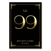 ギャツビー素晴らしアールデコテーブル番号99金ゴールドブラック テーブルナンバー (裏面)