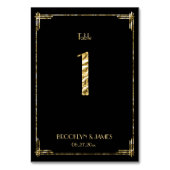 ギャツビー素晴らしアールデコテーブルNumber 1 Gold Foil テーブルナンバー (裏面)