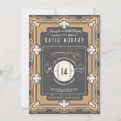 ギャツビー素晴らしアールデコブライダルシャワー 招待状 (正面)