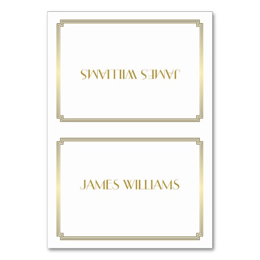 ギャツビー素晴らしアールデコホワイトプレイスセッティングカード テーブルナンバー (正面)