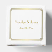 ギャツビー素晴らしアールデコホワイト結婚式の引き出物ボックス フェイバーボックス (上部)