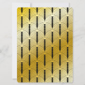 ギャツビー素晴らしアールデコ結婚の金ゴールドと黒い写真 セーブザデート (裏面)